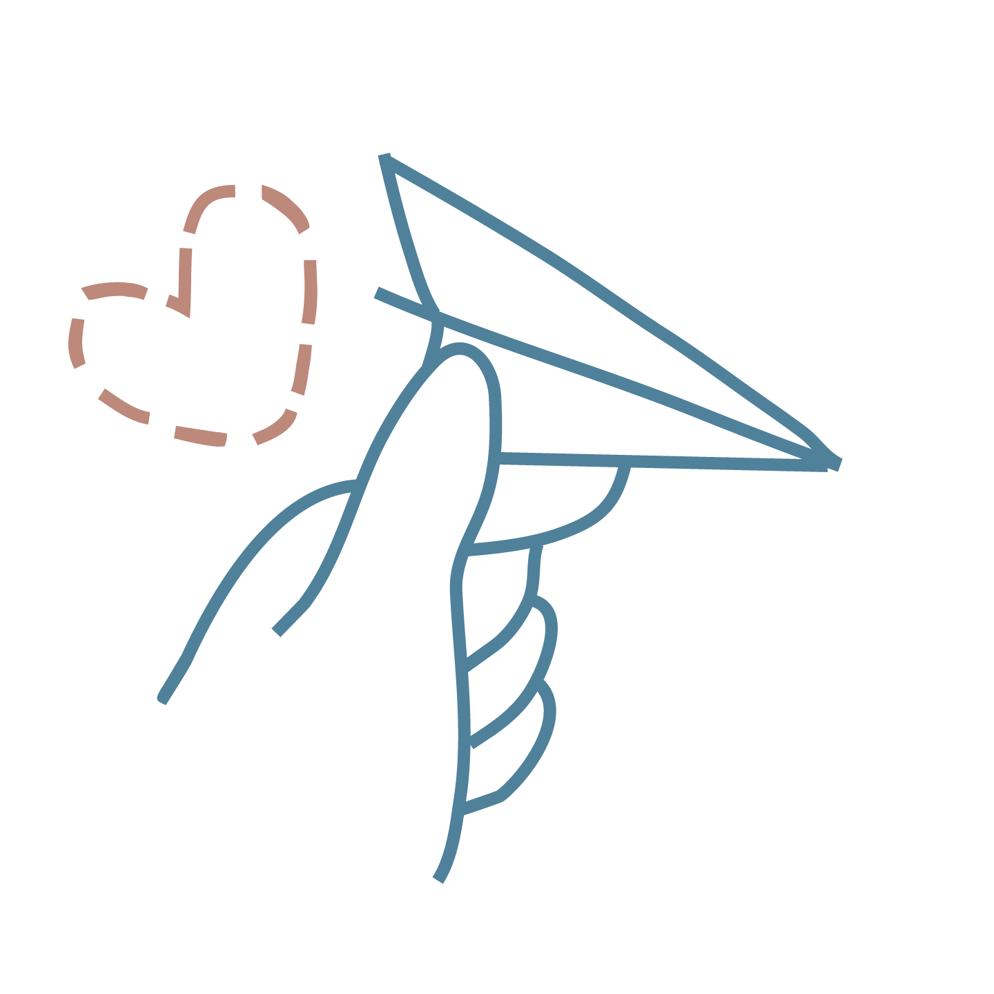 Paper Plane Hand