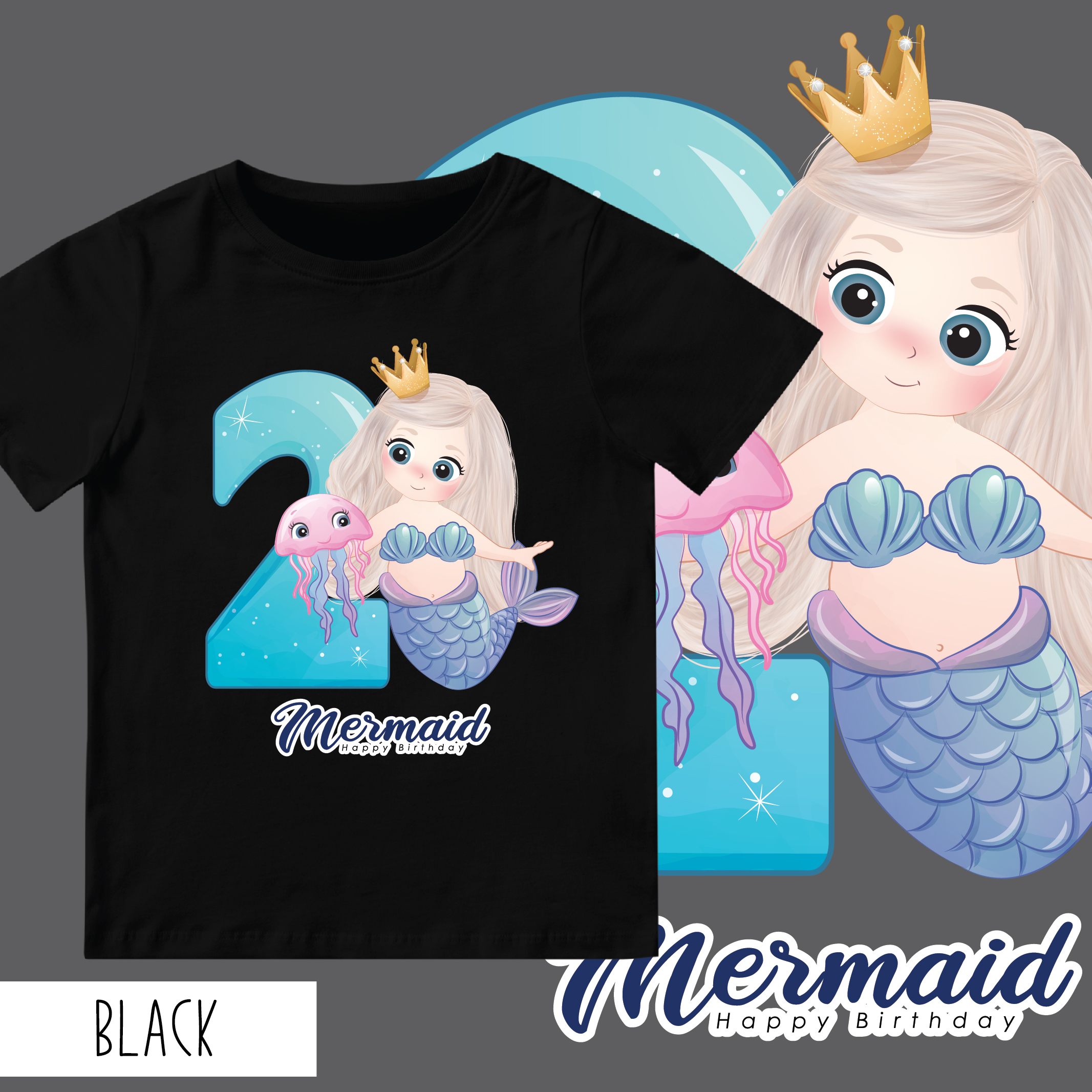 Mermaid HBD 2 BK-01