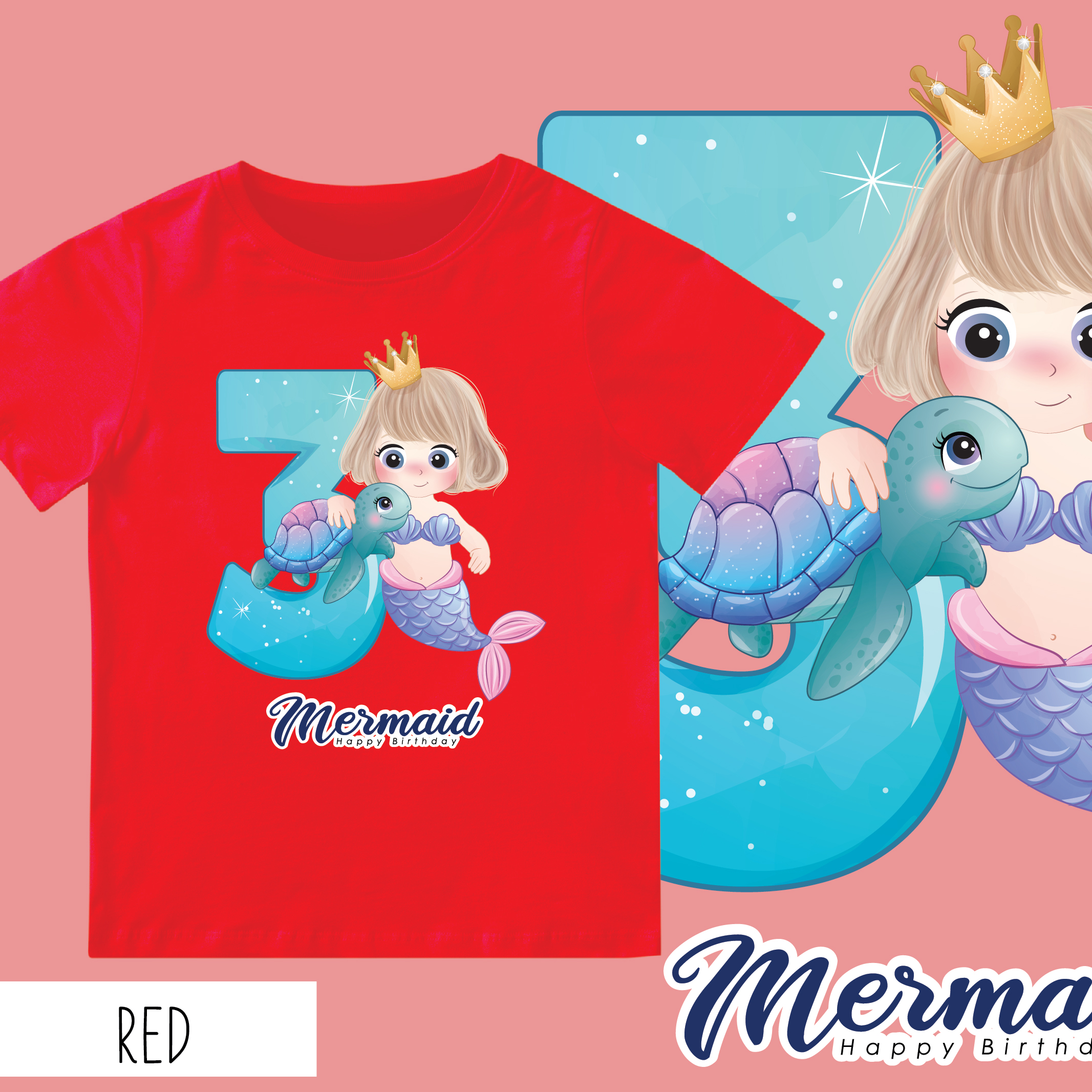 Mermaid HBD 3 RED-01