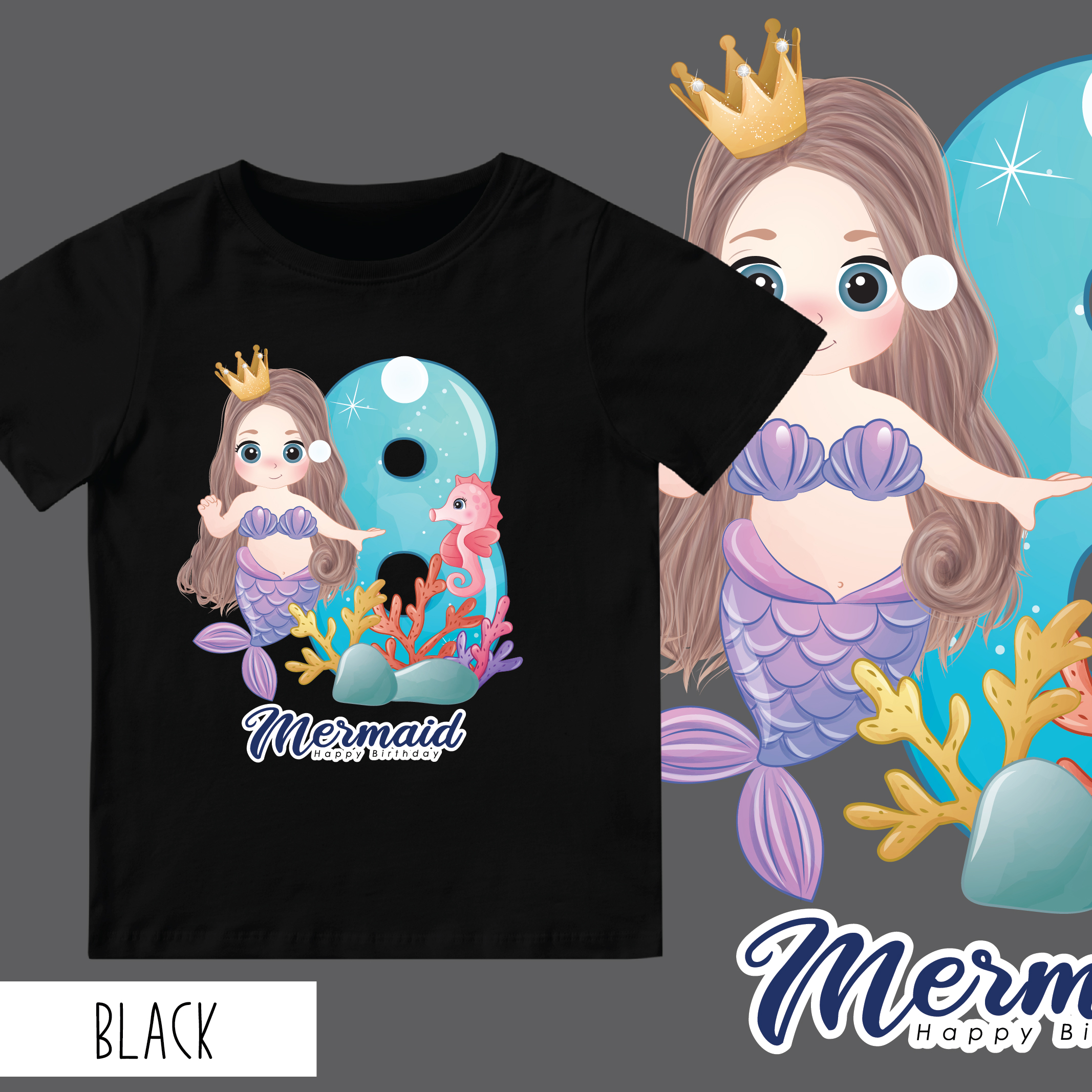 Mermaid HBD 8 BK-01