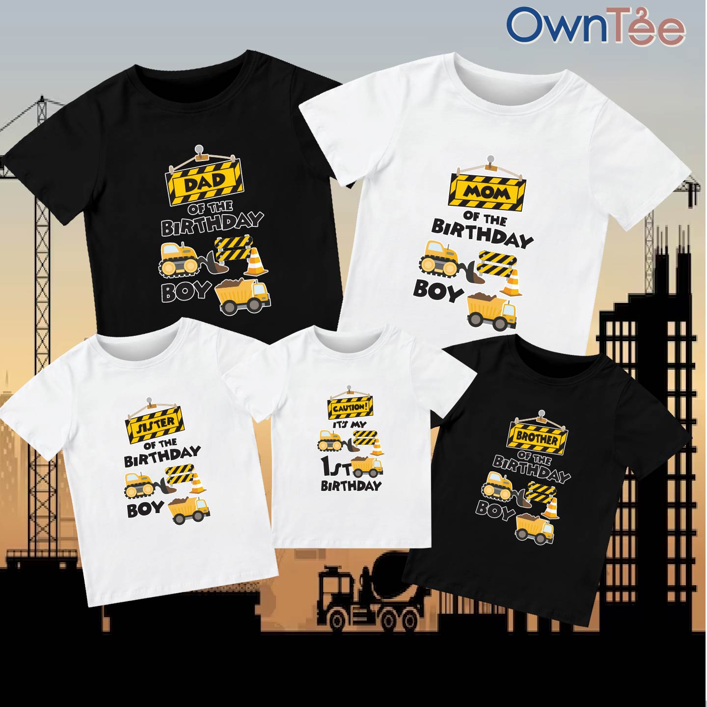 Birthday - Construction 1 Family Black-01