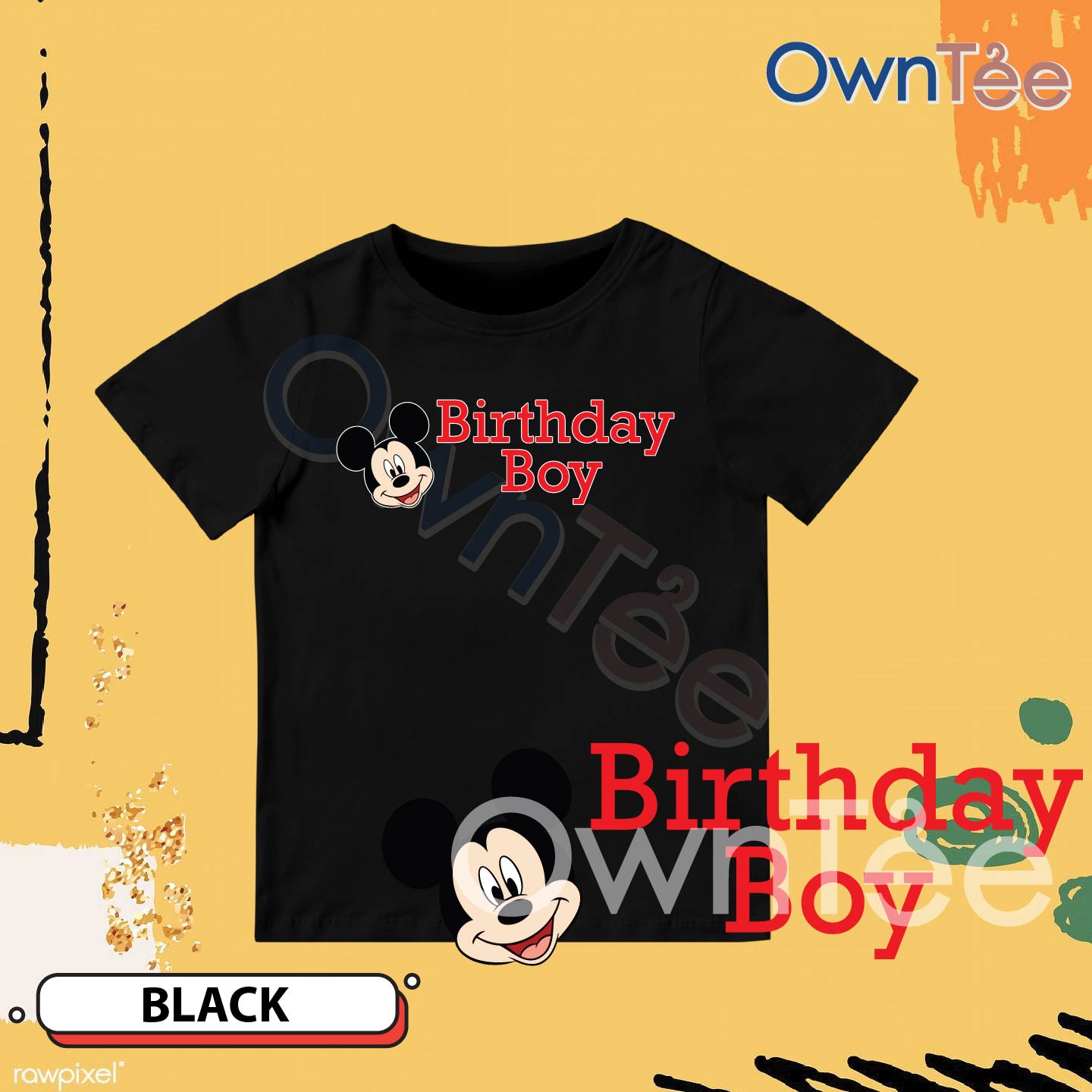 Birthday - Mickey Family Black-06