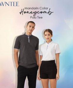 Mandarin Collar Honeycomb Unisex Polo Tee (L1700)