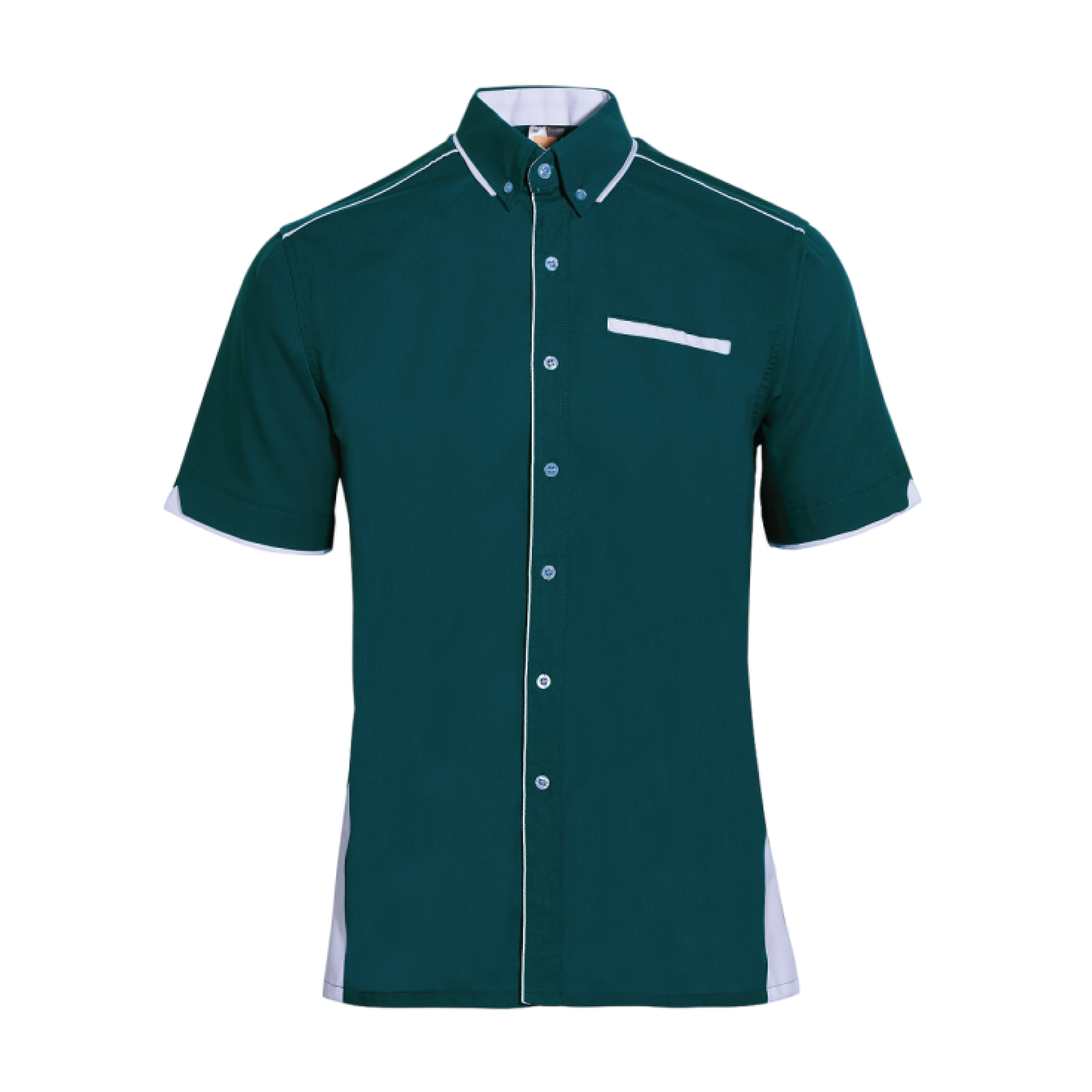 (M) Midnight Green/White